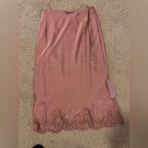 Dress Forum Mauve Satin Skirt